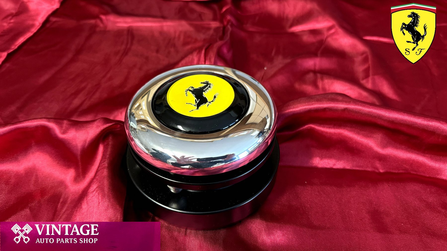 Chrome hub horn button Ferrari 275 330 365