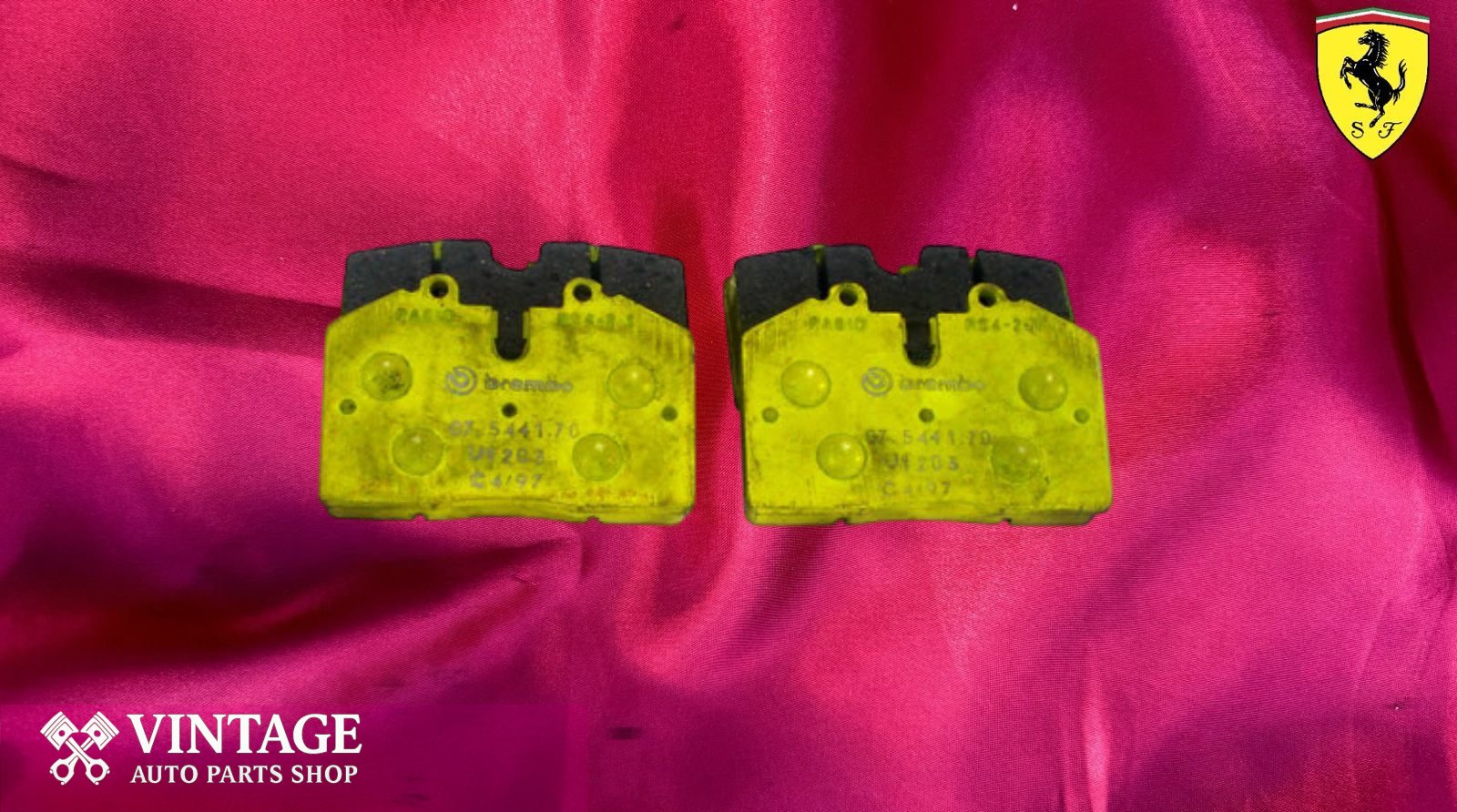 Ferrari 456 GTA Rear Brake Pads set of 4 (Original Brembo- Pagid Yellow RS4-2-1) Modern V 12